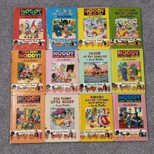 ​Full Set 12x Vintage Noddy Books Enid Blyton 1950s