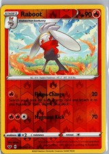 Raboot 032/202 Uncommon Sword & Shield Pokemon Reverse Holo Near Mint