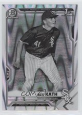 2021 Bowman Draft Chrome Black & White RayWave Refractor Wes Kath #BDC-43 uk2
