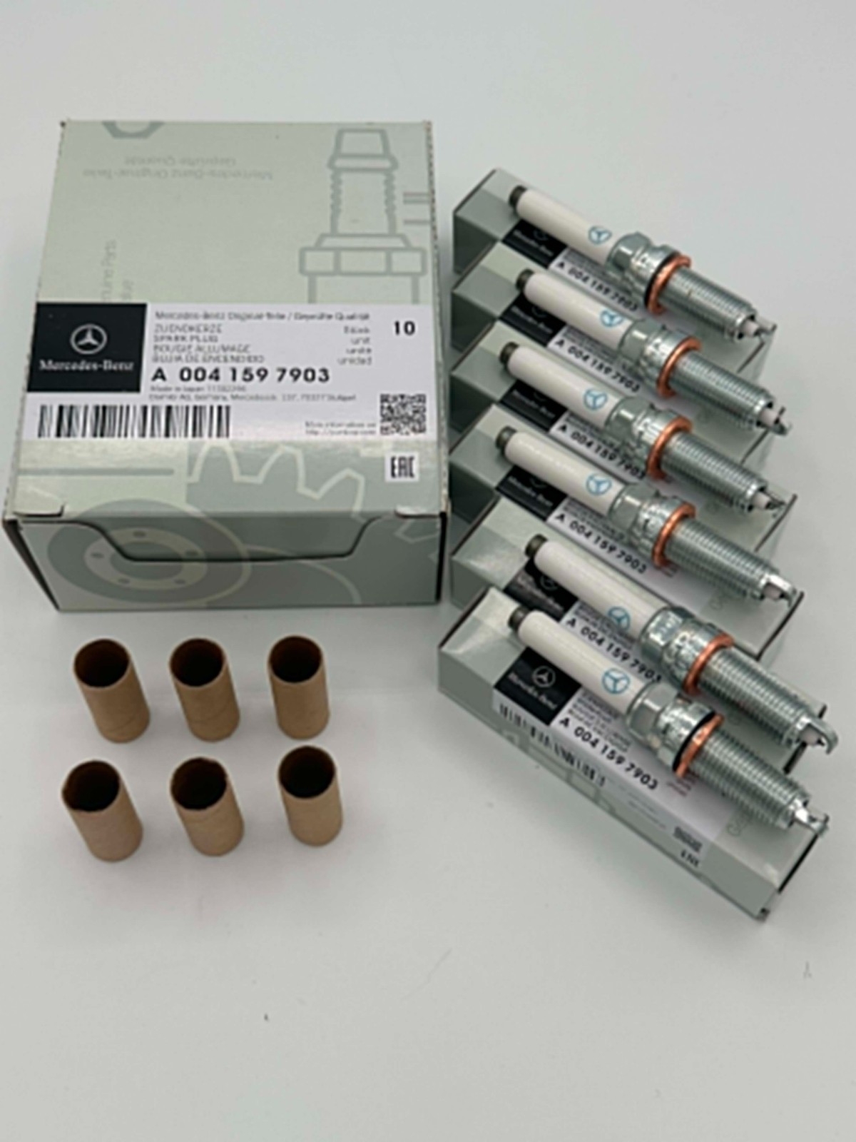 New Genuine OEM Mercedes A0041597903 - Set of 6 Spark Plugs  US SHIPS FREE