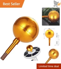 3 Inch Gold Aluminum Flagpole Finial Topper Outdoor Replacement for 20-30 ft