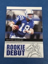 2005 Upper Deck Rookie Debut #41 Peyton Manning Colts FOOTBALL Card M9. rookie card picture