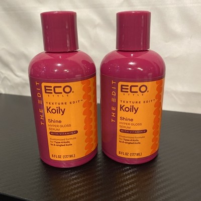 Eco Style - Koily Shine Hyper Gloss Serum for Type 4 Koils To Z Angled Koils 2pk