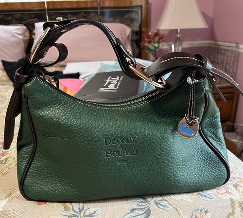 DOONEY & BOURKE Hobo Bag aus genarbtem kieferngrünem Leder - sehr guter Zustand - Bild 7 von 7