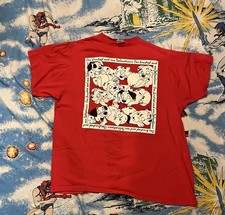 Vintage Disney 101 Dalmatians T-Shirt One Size Red Puppy Movie 90s Tee Promo VTG