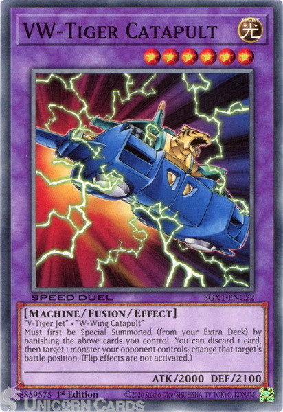 SGX1-ENC22 VW-Tiger Catapult Common 1st Edition Mint YuGiOh Card