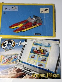 LEGO Creator Rotor Rescue 5866 Plane /Instructions Only 3in1 No Bricks or Figs