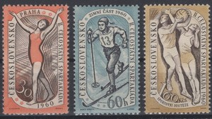Czechoslovakia 1960. 2nd Winter Spartacist Games. Scott # 955-957. MNH, VF
