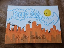 This Art is For You 0011 Drawing 5x7 Woman Desert Endurance Prosperity