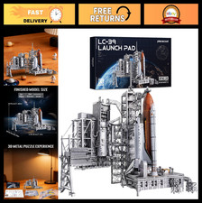 3D Metal Puzzle Kit - Launch Pad Model for Adults, DIY Space Shuttle, Collectibl