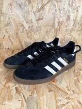 Adidas Handball Spezial Black/White Suede Low Top Trainers UK 8