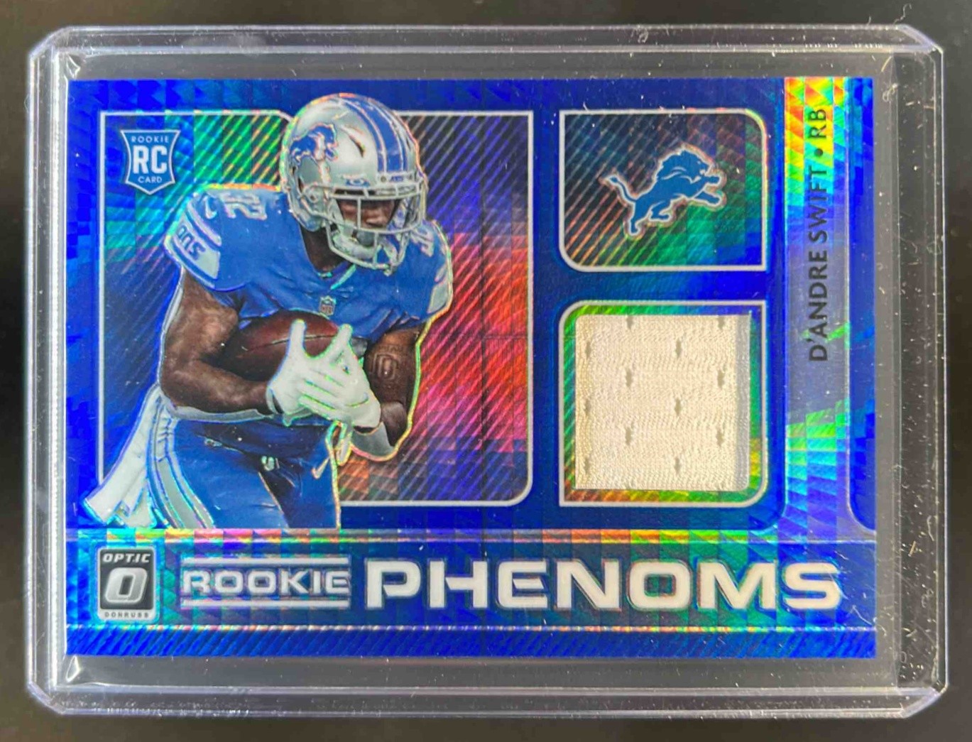 D'Andre Swift Panini Donruss Optic Rookie Phenoms Memorabilia #RP9 Blue Hyper