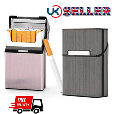 Cigarette Case Storage Container Aluminum Tobacco Holder Cigarette Pocket Box UK