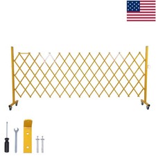 Retractable Outdoor Fence Expandable Barricade with Casters Free Standing Safety