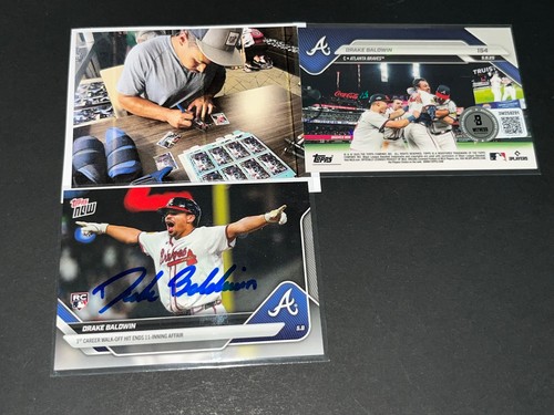 Drake Baldwin Braves Signed 2025 Topps Now Beckett Witness Walkoff Rookie Card