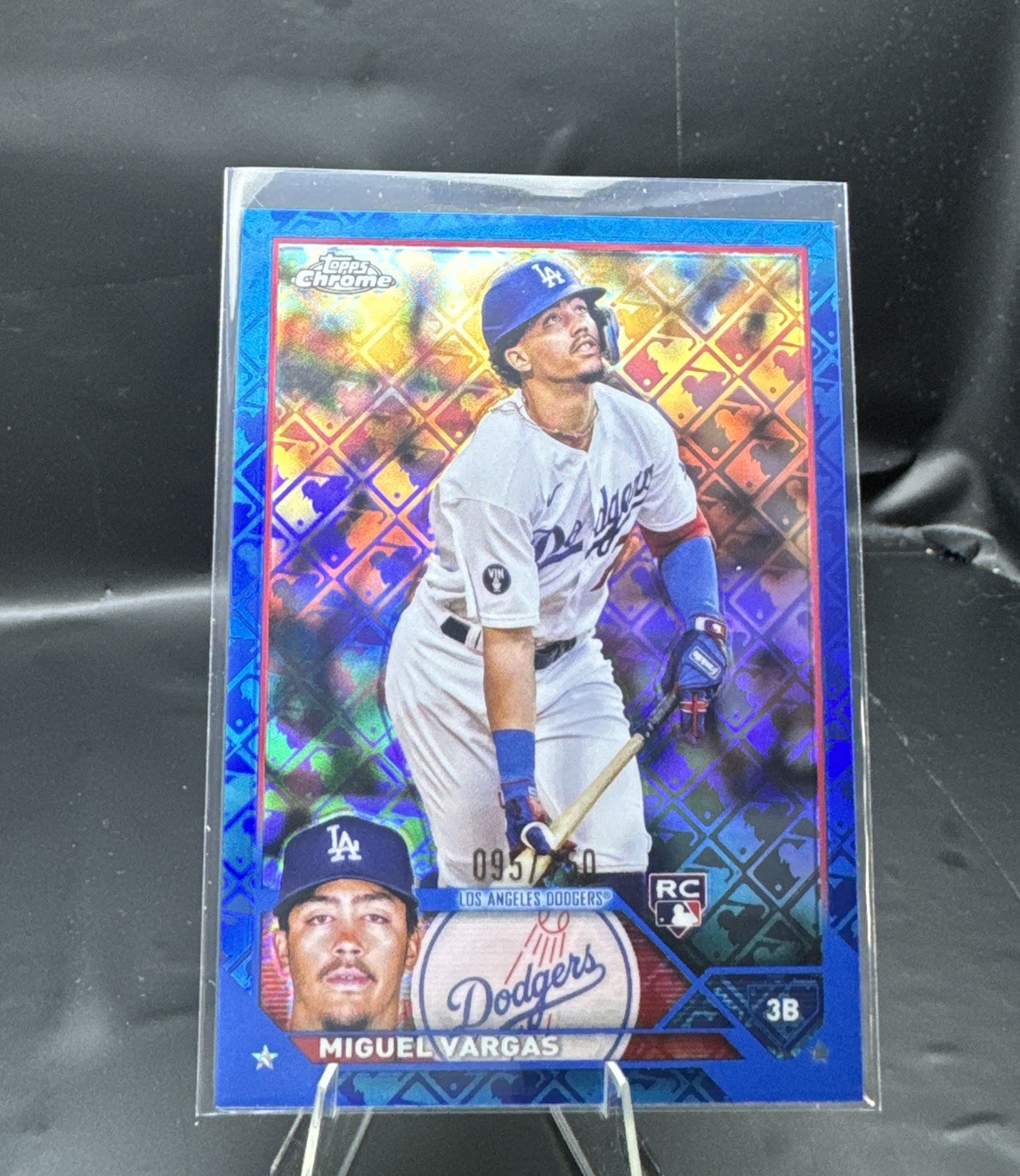 Miguel Vargas 2023 TOPPS Chrome Logofractor Blue /150 #161 LA DODGERS
