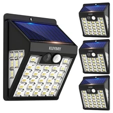 Solar Lights Outdoor, 72 LED Motion Sensor Wall Light, IP65 Waterproof and 3 ...