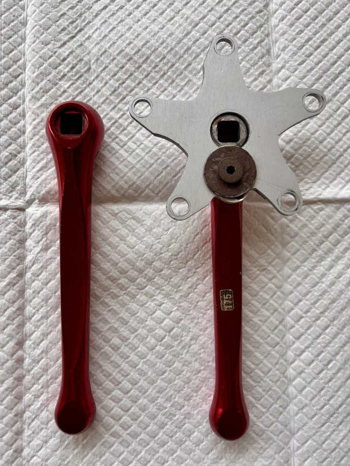 RARO PALO DE VELOCIDAD GRAFTON ANODIZADO ROJO VINTAGE 175 MM BMX MTB ENGRANAJE FIJO Foto 2 de 4