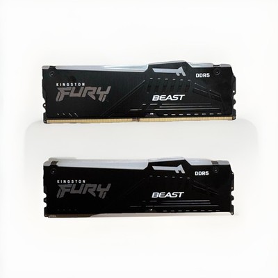 Kingston FURY Beast RGB 32GB (2x16GB) DDR5 6400MT/s CL32 Desktop Memory RAM