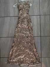 Windsor floral Sequin Mesh Mermaid Dress, M/S, Perfect Condition, Champagne/Gold