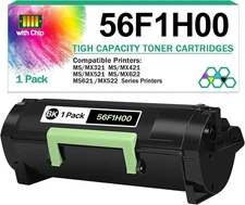 Compatible w/ Lexmark 56F1H00 Black Toner Cartridge, 15,000 Pages High Cartridge