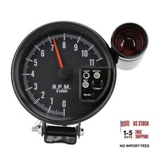 12V 5in Car Tachometer with LED Shift Light 7 Color Display 11 RPM Clear Lens