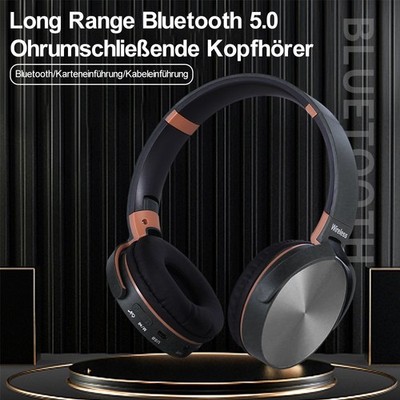 Bluetooth 5.3 Kopfhörer Kabellos Headset Stereo Bass Over-Ear Noise Cancelling