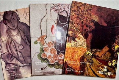 Christie s Auction Catalogs x3 Impressionist Art 1989 Dali Matisse Redon Dufy