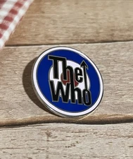 The WHO Rock Band Logo Hat Lapel Jacket Enamel Pin Brit Invasion Music Circle