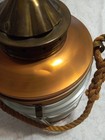 NAUTICAL Copper, Brass and Glass SHIP LANTERN Ice Bucket, Braided Rope Handle — photo 4