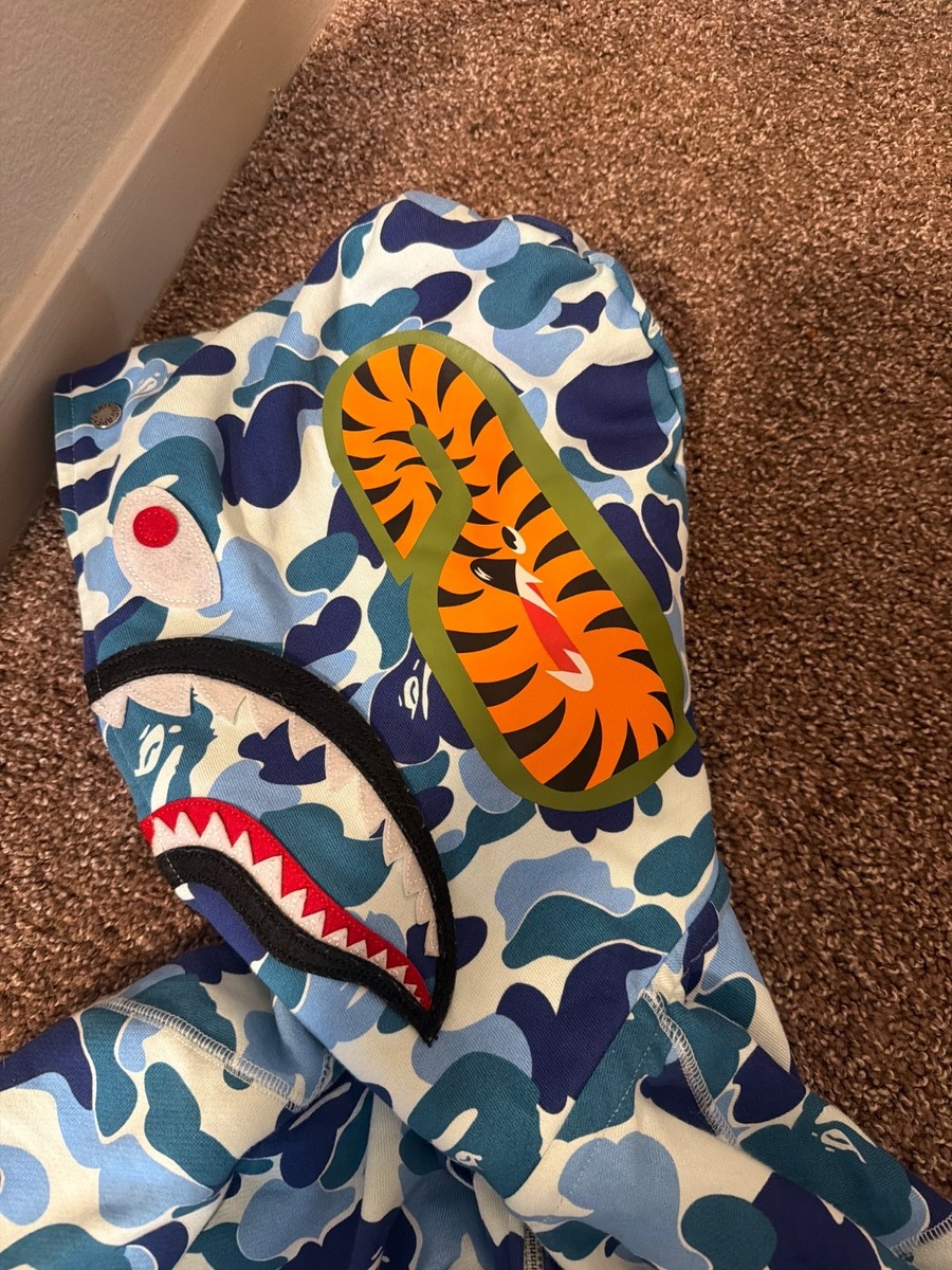 BAPE ABC CAMO SHARK FULL ZIP HOODIE 'Blue' Size medium (M) | eBay