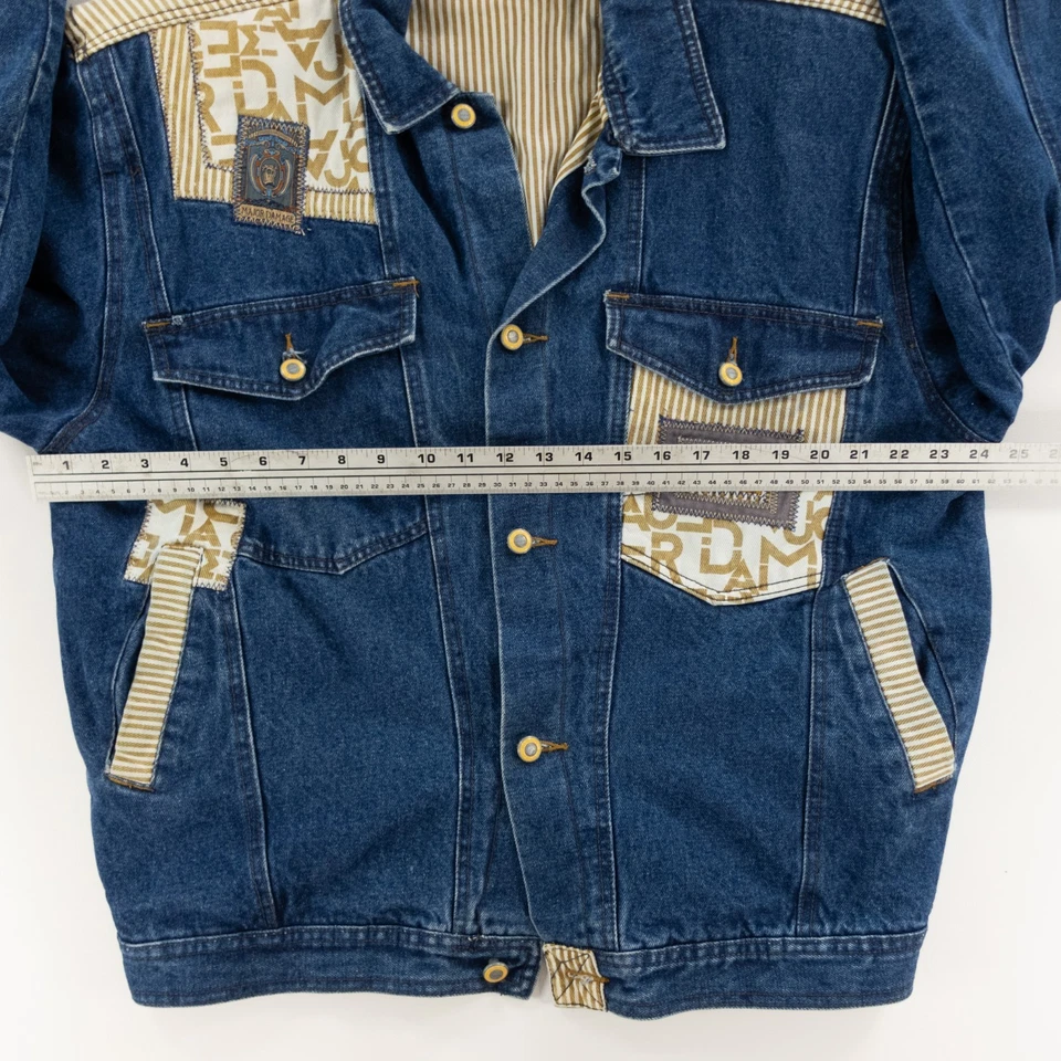Винтажная джинсовая куртка Major Damage мужская размер 4 пэчворк хип-хоп редкая 90-е - Изображение 3 из 4