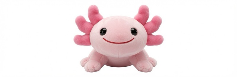 Pink Axolotl Plush Toy Stuffed Animal Cute Kawaii Big Eyes Soft Huggable New