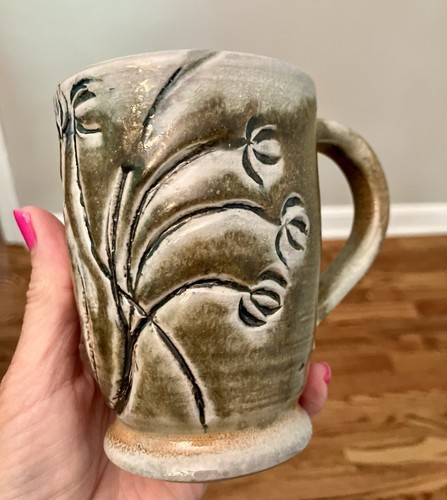 Lot Set 7 Artisan Handmade Mugs Art Studio Rustic Pottery Drinkware Cup Signed - Picture 4 of 14