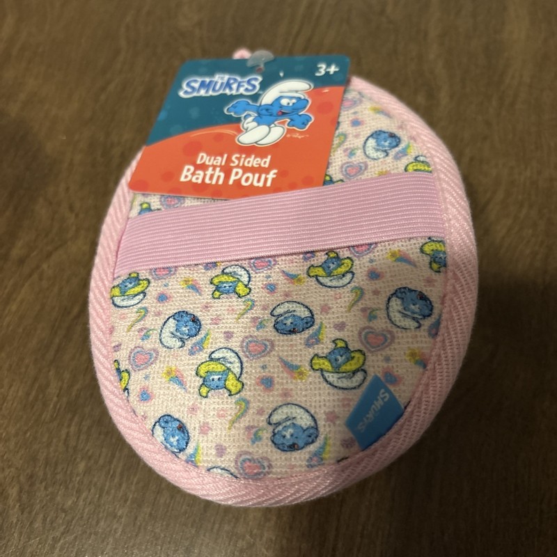 Smurfs Dual Sided Bath Pouf