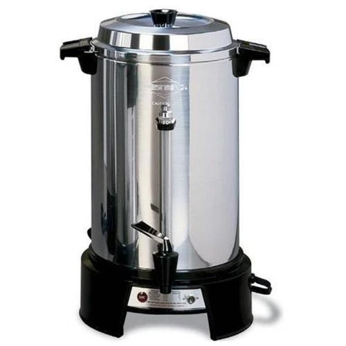 West Bend 13500 Highly-Polished Aluminum Commercial Coffee Urn 55 Cup