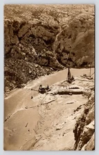 RPPC RFE Tremp 21 Catching Lumber Sent via River Spain VTG UNP Photo Postcard