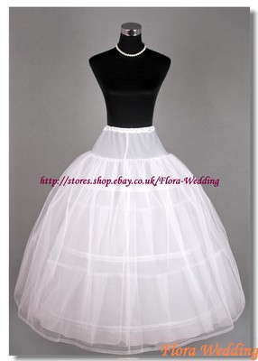 3-Hoop 2 Lagen Netz Ball Unterrock / Triple Reifen Crinoline / Braut