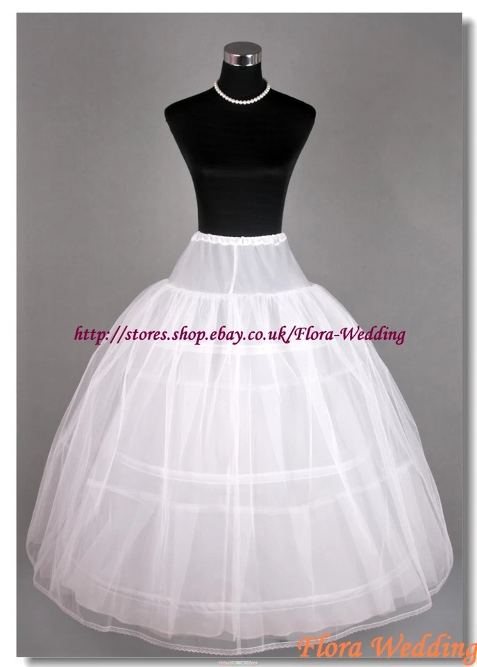 3-Hoop 2 Couche Filet Bal Jupon / Triple Boucle Crinoline/Mariage Jupon, S-XL - Photo 1/1
