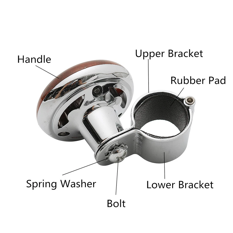 Ayuda universal para volante de automóvil camión manija eléctrica asistente perilla giratoria bola Foto 3 de 4