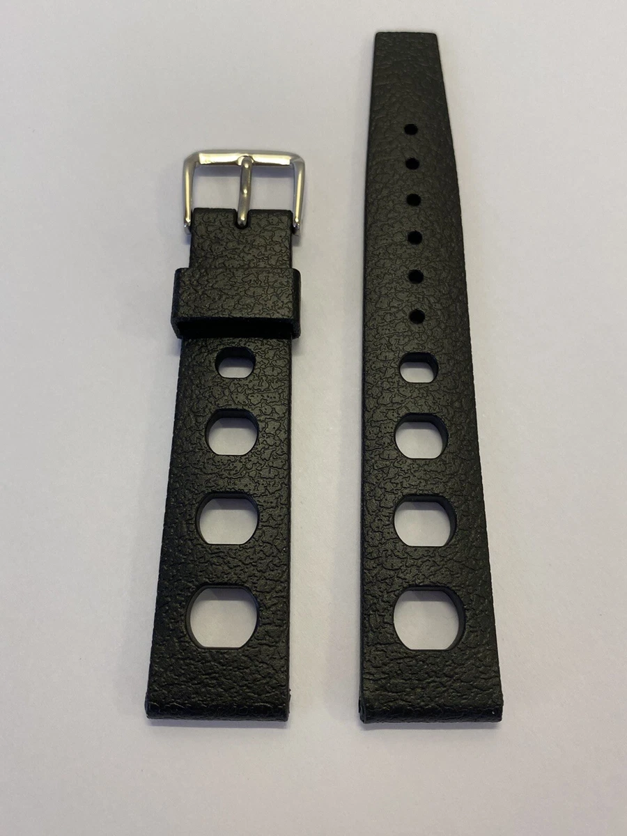 Tropic Style Big Hole Black Rubber Men s Divers Sport Watch Strap