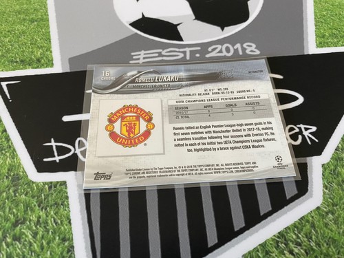 Topps Chrome Champions League 17/18 - Base Card Refractor Lukaku Man United - Picture 2 of 2