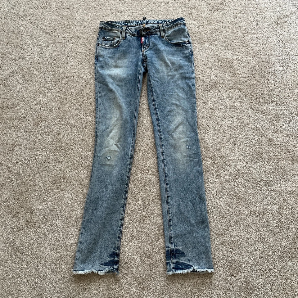Dsquared2 Jeans Womens 38 W28 US 6 Skinny Leg Zip Fly Denim, Made In Italy - Image 2 of 4