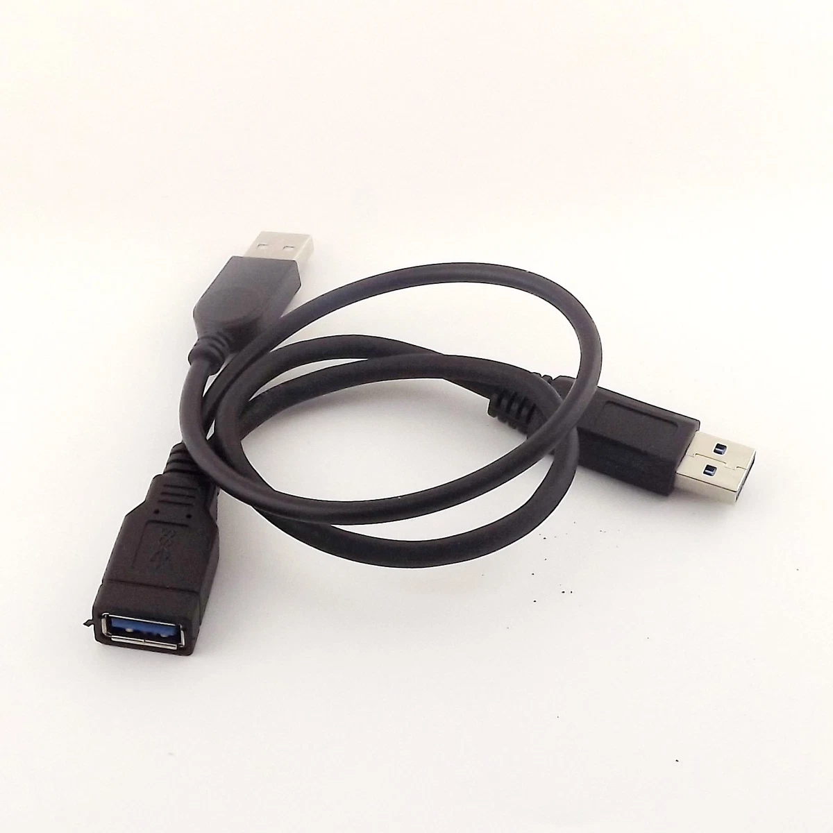 Superspeed USB 2.0 USB 3.0 Type A Male to USB 3.0 A Female Y Cable Connector