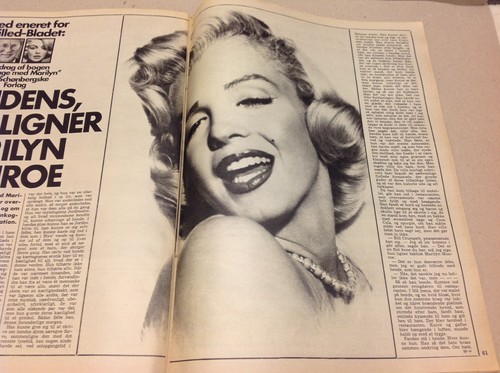 MARILYN MONROE Cover Danish Vintage Magazine Billed-Bladet 1977 16th September - Imagen 7 de 9