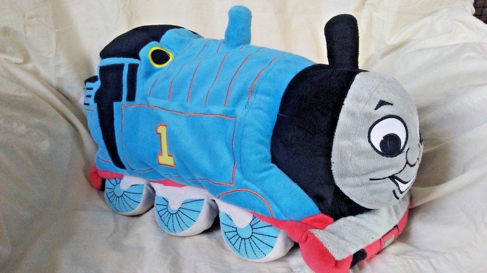 Thomas the Tank Engine Train Bean Bag Pillow Blue 2009 15 inches Tall