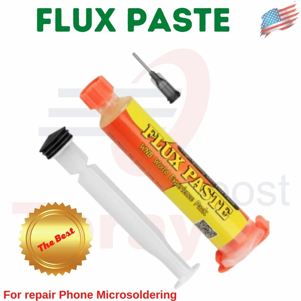 Pasta fundente WNB 10cc fundente de soldadura sin plomo + agujas pasta de soldadura sin limpieza PCB EE. UU. Foto 3 de 3