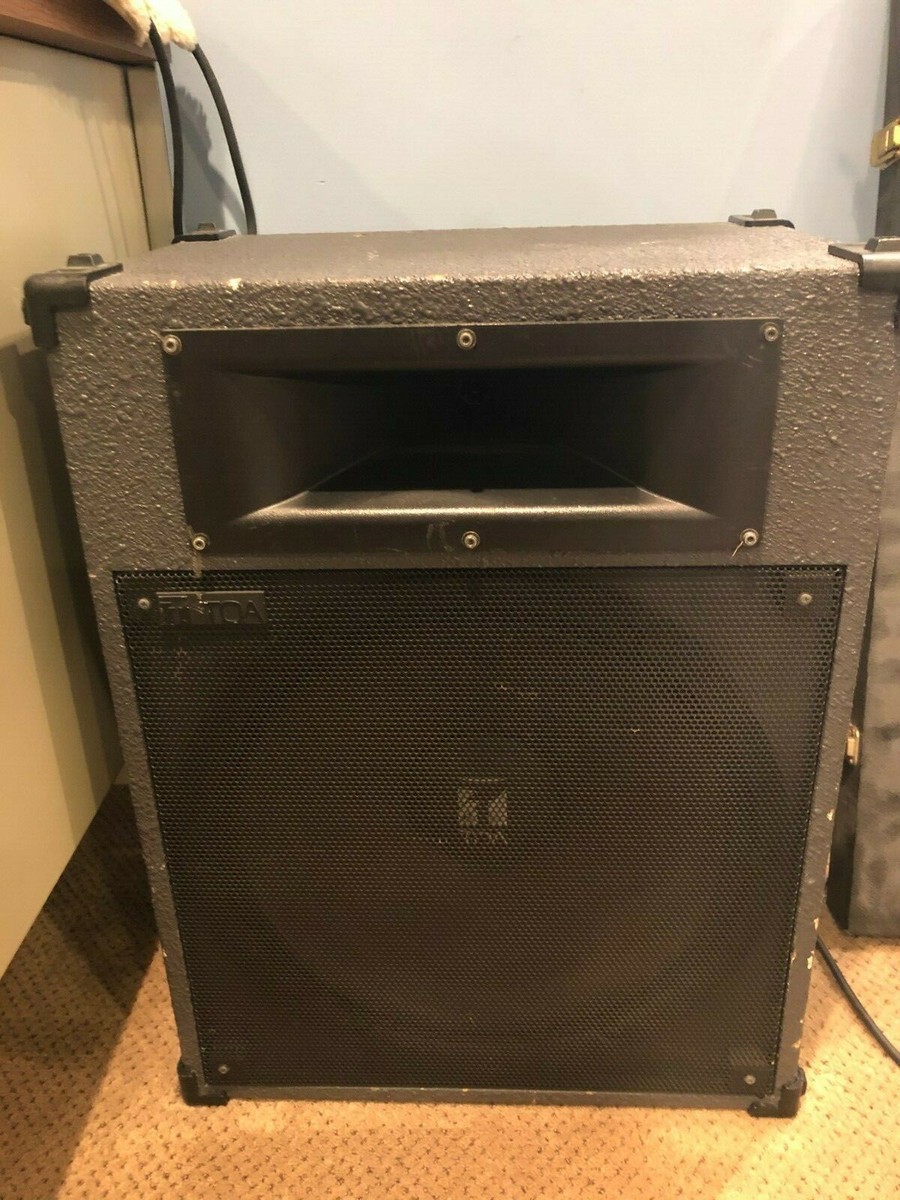 Toa SL-15 240 watt Speaker PAIR with Ultimate Support stands | eBay