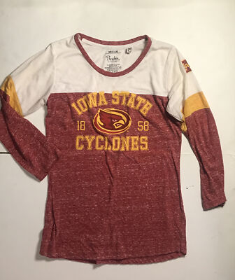 Pressbox Shirt Ladies Size M Iowa State Cyclones Long Sleeves 2180