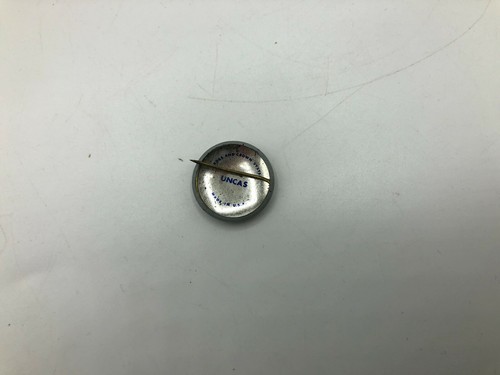 Enrollment Pinback Cross + Crown Vintage 7/8" Religious Pin Button Uncas - Picture 10 of 10